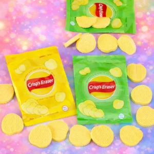 chips shape eraser for kids | cute crispy style fun erasers for school & stationery
