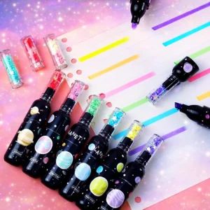 bottle highlighter set (6 colours) | cute bottle style highlight pens for kids