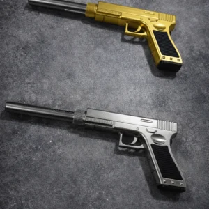 gun shape pen with removable silencer cap | cool novelty writing pen