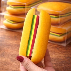 hot dog shape notebook with colourful pages | cute food style diary for kids & gifting