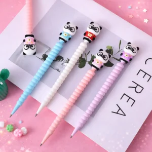 cute panda mechanical pencil | cartoon panda writing pencil for kids & students