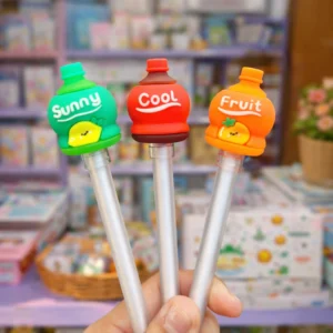kawaii soft drink gel pen | cute cola, sprite & fanta style 0.5mm blue gel pen