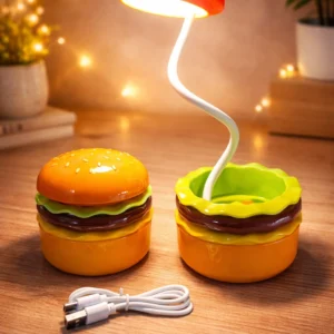 burger shape table lamp with night light – cute hamburger led lamp