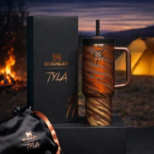 stanley x tyla tyger 40oz (1200ml) limited edition stainless steel quencher tumbler