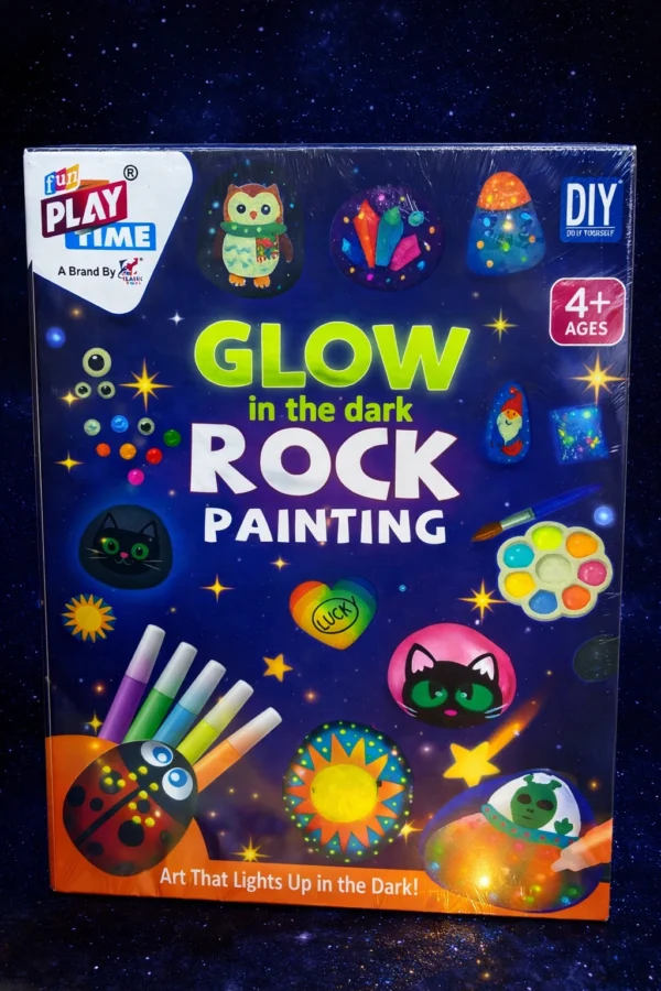 Glow in the Dark Rock Painting Kit for Kids | DIY Art & Craft Set with ...
