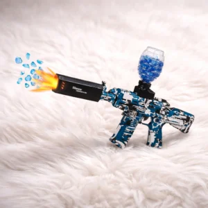 electric gelly shooting gun with smoke & light silencer | usb rechargeable gel blaster toy