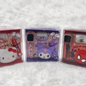 3 in 1 smart watch, wireless airpods & character keychain gift set – cute combo for kids & teens