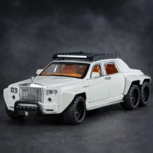 1:32 scale rolls royce phantom 6×6 diecast car with lights & engine sound | luxury off road suv model