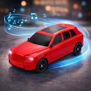 luxury suv shape shape speaker with led headlights | 5w powerful sound, usb & tf card, 1200mah battery