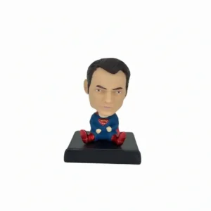superman bobblehead figurine with stand – dc superhero collectible showpiece for desk, car dashboard & gift decor