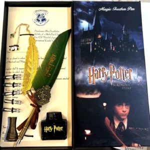harry potter feather calligraphy pen set – vintage quill writing pen | 9 piece wizard writing kit