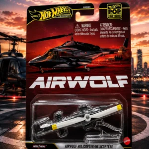 hot wheels premium airwolf helicopter – pop culture die cast collectible